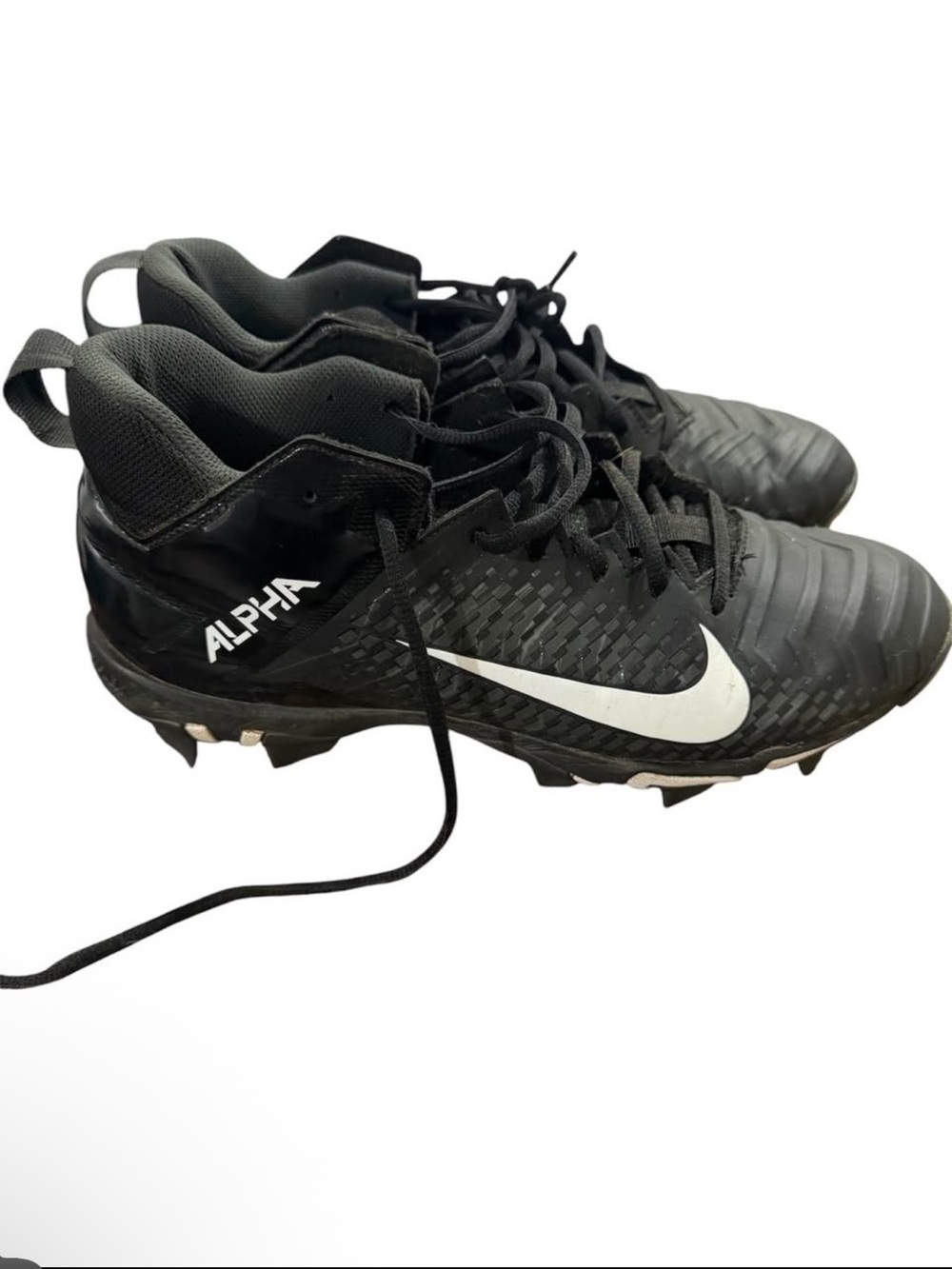 Nike Alpha Menace 2 Shark Football Cleats with White Swoosh